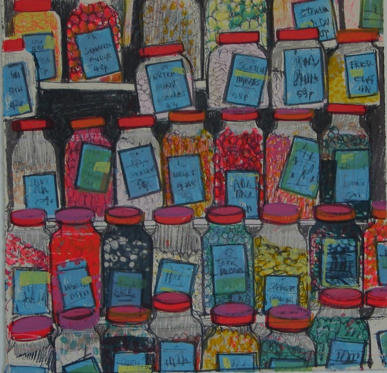 Sweetie Jars 25cmx26cm